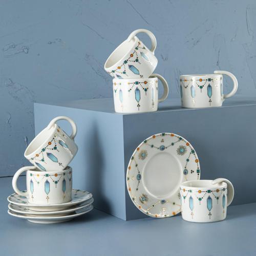 Blue Diamond 12 Parça 6 Kişilik Kahve Fincan Takımı 90 ml