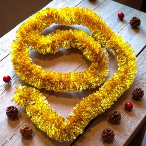 YILBAŞI BOYUN SİMİ METALİK GOLD 2 METRE YILBAŞI BOYUN SİMİ YUMUŞAK GARLAND YILBAŞI SÜSLEMELERİ