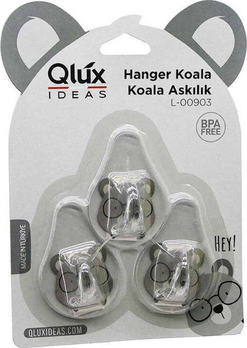 3PCS KOALA ASKI ŞEFFAF ASKI YAPIŞKANLI MONTAJ (2818)