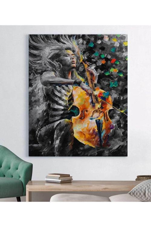 Çello Ile Rapsodi Kanvas Tablo