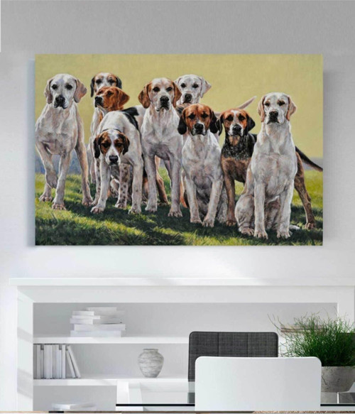 Köpek Resimli Kanvas Tablo