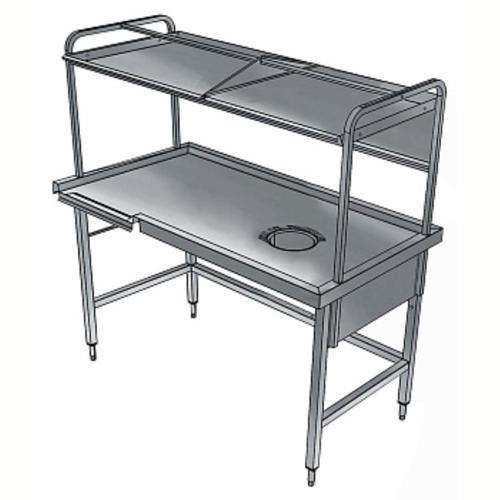 Professional Bulaşık Kabul Tezgahı, Derinlik:1100 Mm, Basket Raflı, 1 Sıyırma Hunisi, Sağdan Sola - 1700x1100 Mm BHST1711R