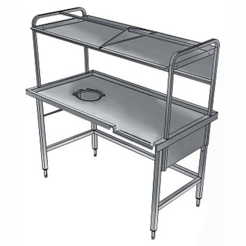 Professional Bulaşık Kabul Tezgahı, Derinlik:1100 Mm, Basket Raflı, 1 Sıyırma Hunisi, Soldan Sağa - 1700x1100 Mm BHST1711L