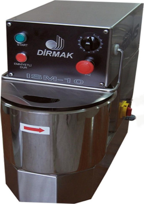ISM 10-VE CR Spiral Hamur Yoğurma Makinası 10 Lt Kazan 4 Kg Un Kapasiteli Hız Kontrollü Krom Gövde 220v/1p/50hz