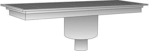 EMP.YF.AO.3074 Yer Filtresi Alttan Çıkışlı Ortadan Sifonlu 300x740