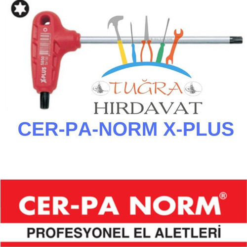 Cerpa X-Plus T Saplı Alyan T20 X 125mm T Saplı Torx Allen Anahtar