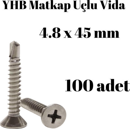 Matkap Uçlu Vida YHB 4,8x45 100'lü Paket