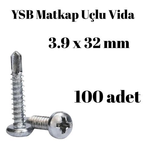 Yıldız Silindir Başlı 3.9x32 YSB Matkap Uçlu Akıllı Vida 100 Adet