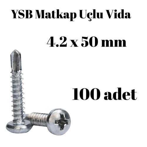 Yıldız Silindir Başlı 4.2x50 YSB Matkap Uçlu Akıllı Vida 100 Adet