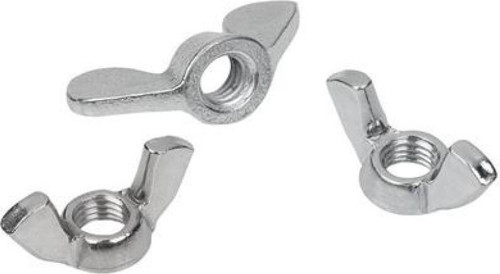 Kelebek Somun 5/16” 10 Adet Kaplamalı Beyaz