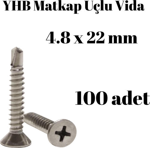 Matkap Uçlu Vida YHB 4,8x22 100'lü Paket