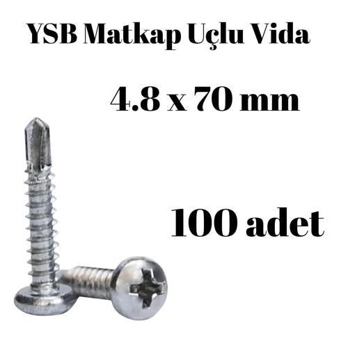 Yıldız Silindir Başlı 4.8x70 YSB Matkap Uçlu Akıllı Vida 100 Adet