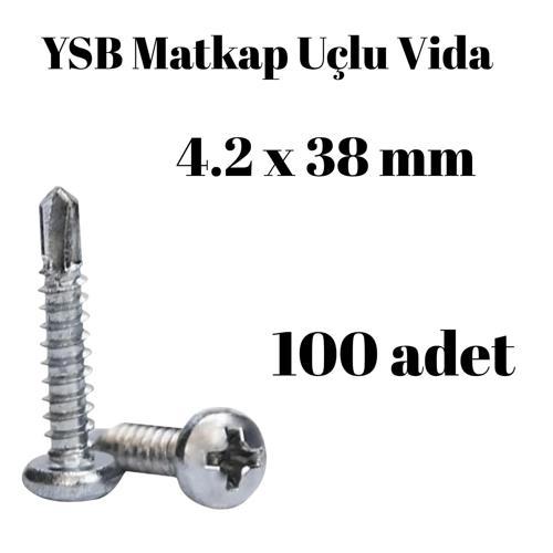 Yıldız Silindir Başlı 4.2x38 YSB Matkap Uçlu Akıllı Vida 100 Adet