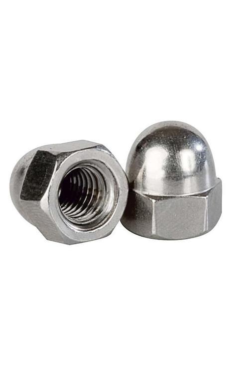 Kör Somun Kaplamalı Metrik 10 mm Beyaz 10'lu Paket