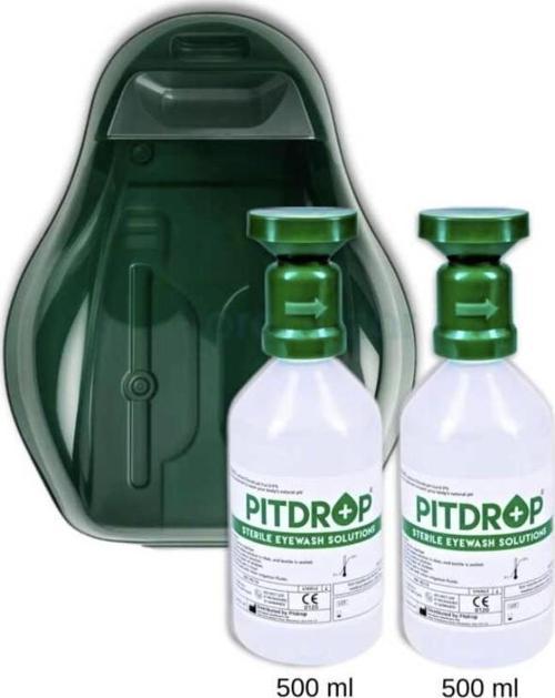 Göz Duşu Solüsyonu Set (Pitdrop 500 Ml İkili Aynalı Set Duvar Tipi