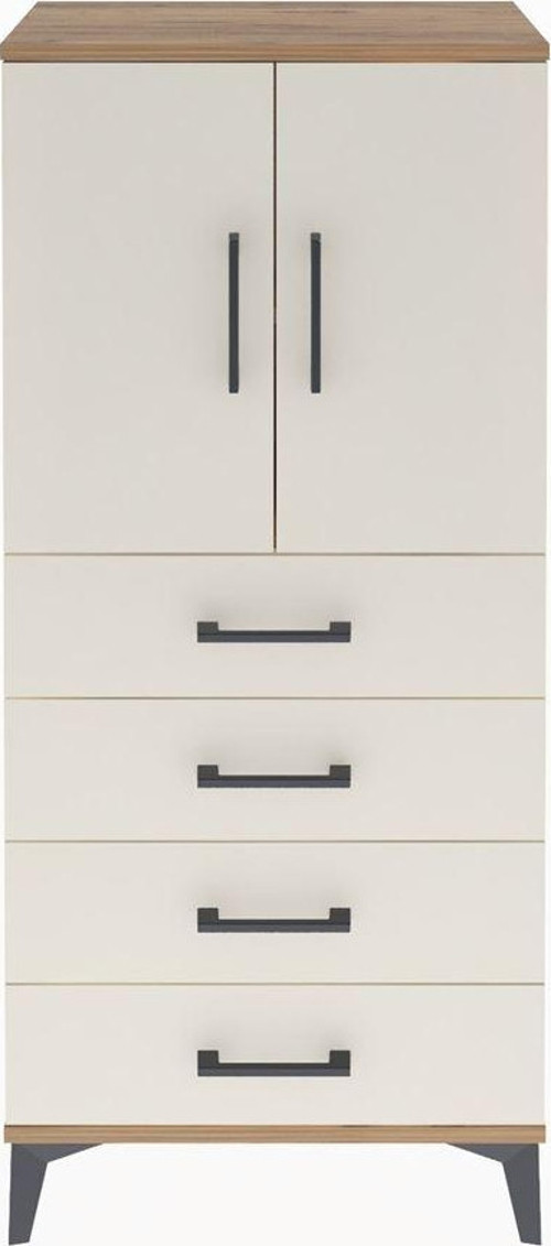 Arges Dolap 2 Raflı 4 Çekmeceli 2 Kapaklı 60 x 30 x 134 cm Çam - Aytaşı