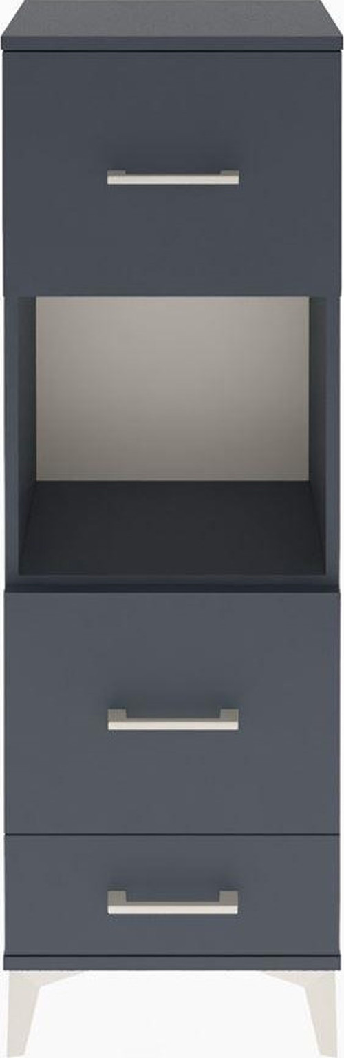 Arges Dolap 1 Raflı 3 Çekmeceli 44 x 30 x 134 cm Antrasit - Antrasit