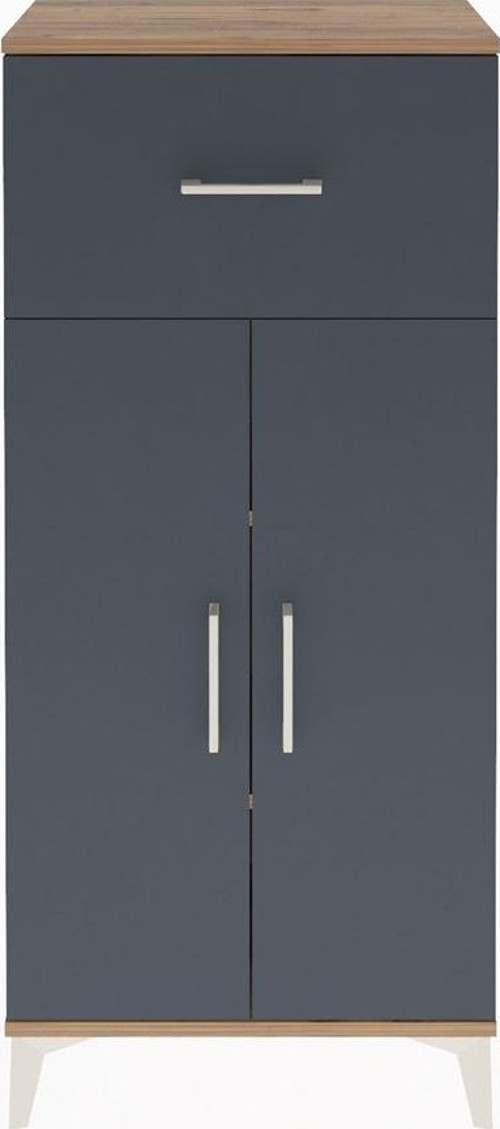 Arges Dolap 2 Raflı 1 Çekmeceli 2 Kapaklı 60 x 30 x 134 cm Çam - Antrasit