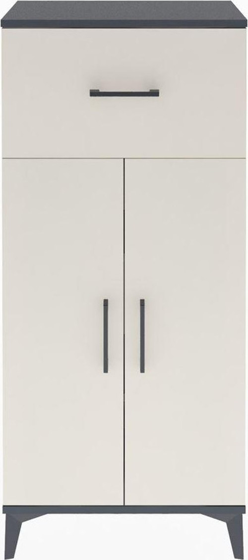 Arges Dolap 2 Raflı 1 Çekmeceli 2 Kapaklı 60 x 30 x 134 cm Antrasit - Aytaşı