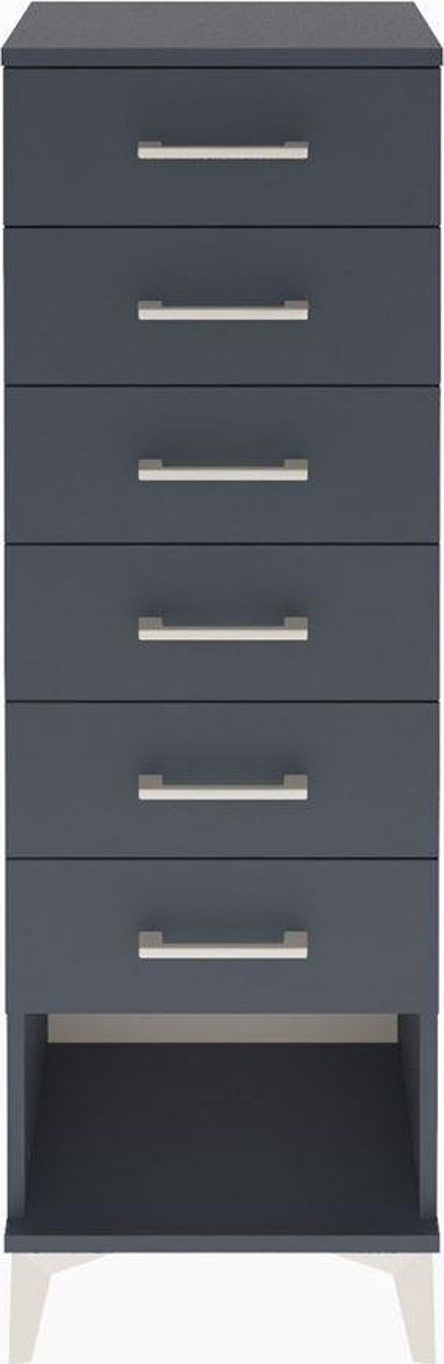 Arges Dolap 6 Çekmeceli 44 x 30 x 134 cm Antrasit - Antrasit