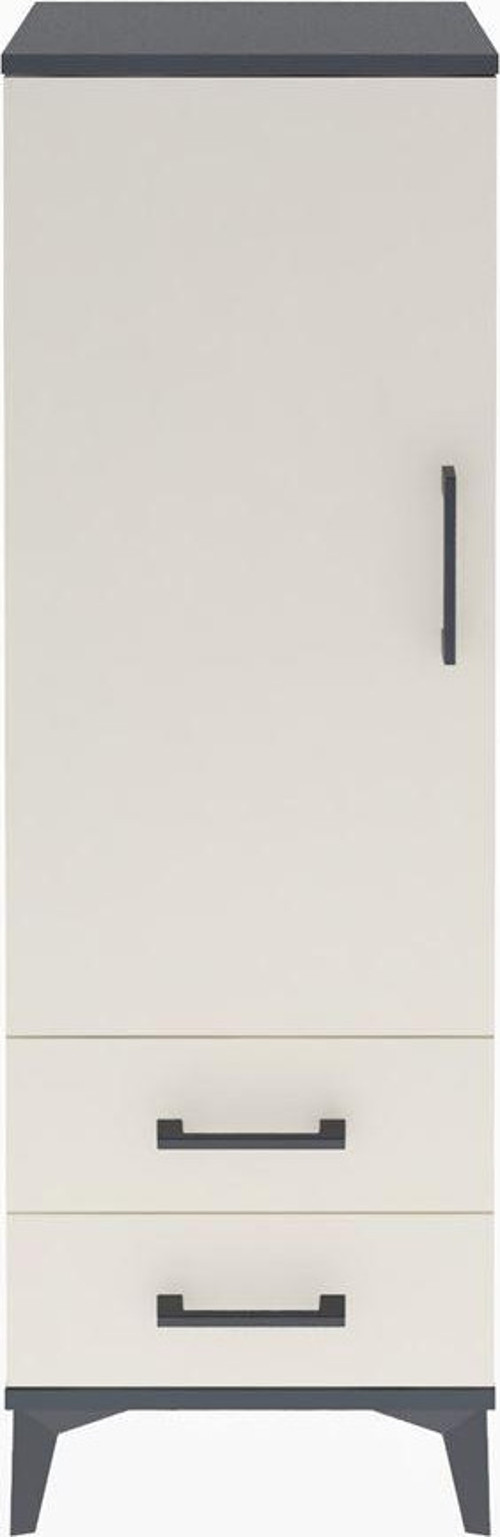 Arges Dolap 1 Raflı 2 Çekmeceli 1 Askılı 44 x 30 x 134 cm Antrasit - Aytaşı