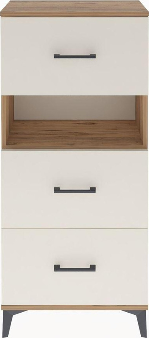 Arges Dolap Tek Raflı 3 Çekmeceli 60x30x134 Çam-Aytaşı