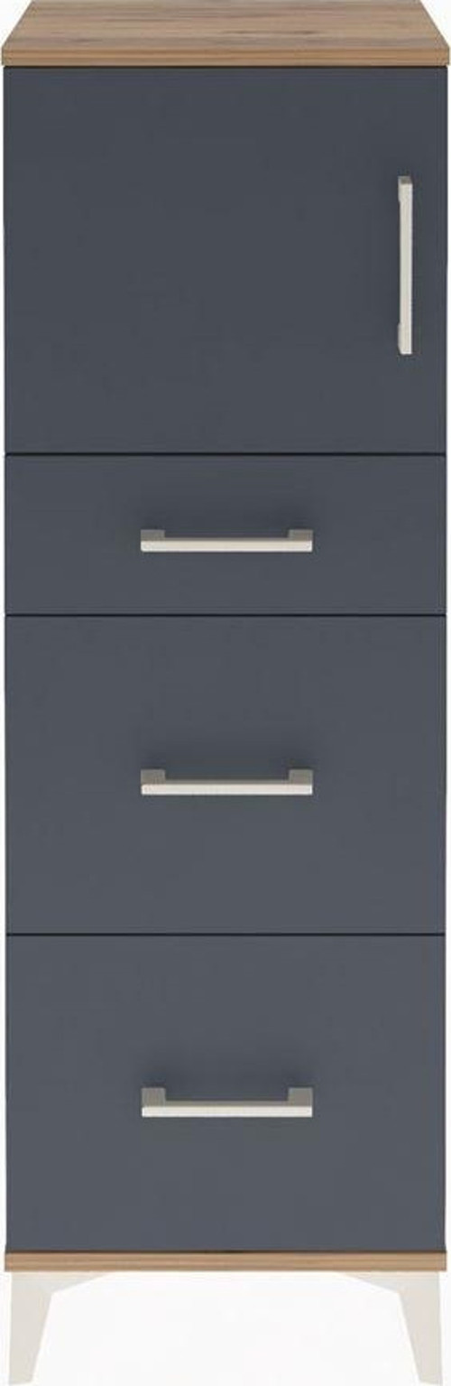 Arges Dolap 1 Raflı 3 Çekmeceli 1 Kapaklı 44 x 30 x 134 cm Çam - Antrasit