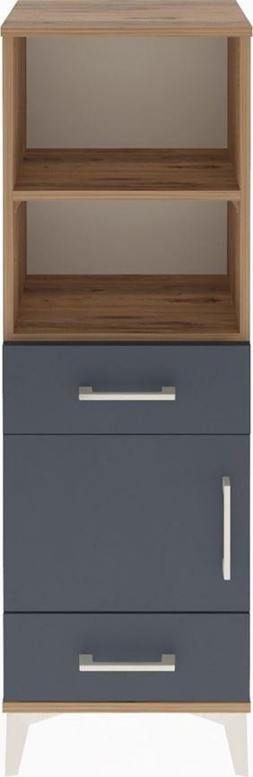 Arges Dolap 3 Raflı 2 Çekmeceli 1 Kapaklı 44 x 30 x 134 cm Çam - Antrasit
