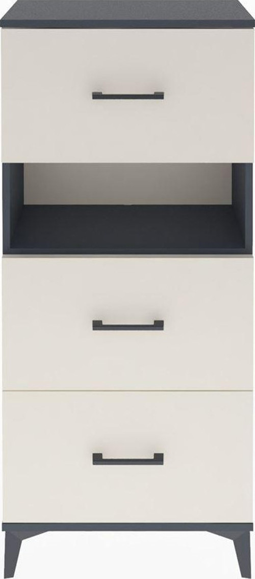 Arges Dolap 1 Raflı 3 Çekmeceli 60 x 30 x 134 cm Antrasit - Aytaşı
