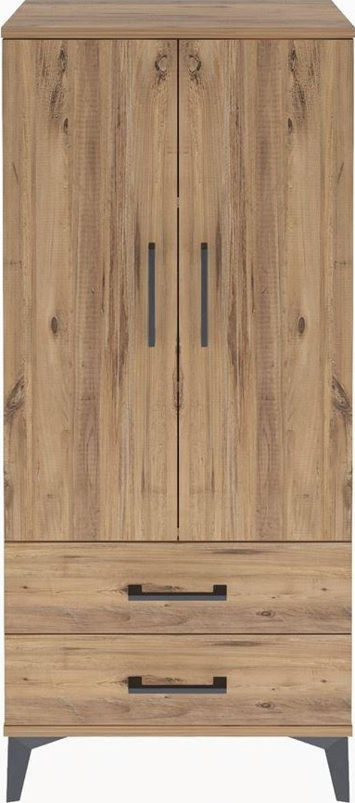 Arges Dolap 3 Raflı 2 Çekmeceli 2 Kapaklı 60 x 30 x 134 cm Çam - Çam