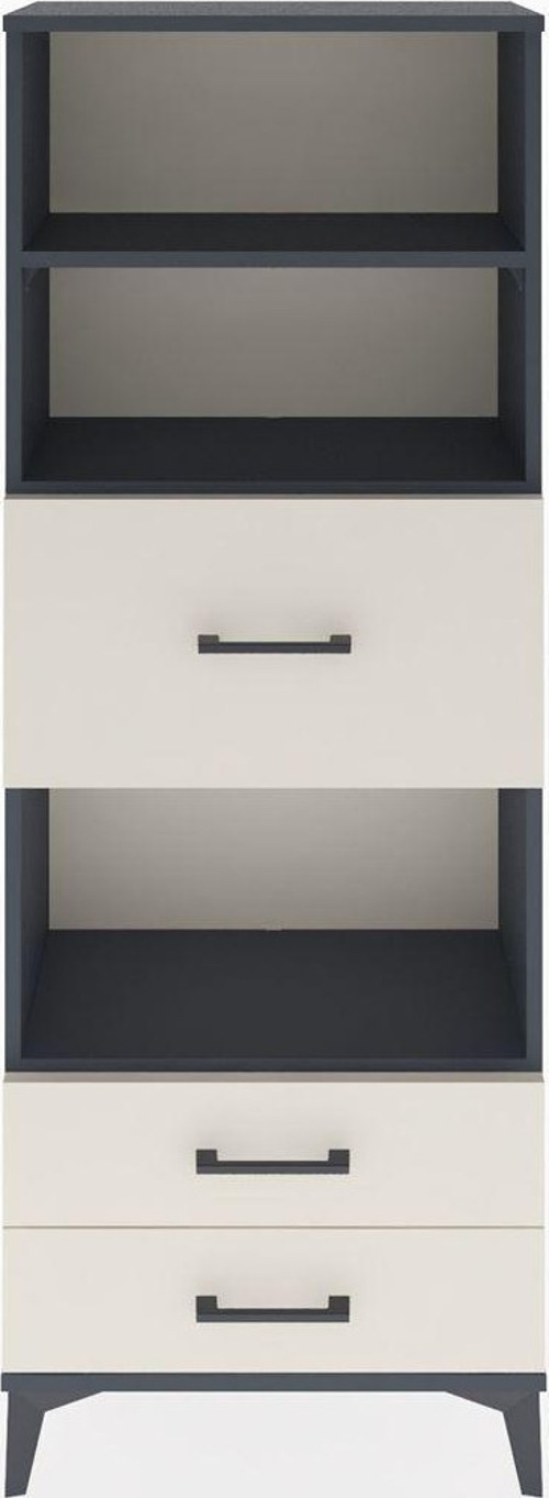Arges Dolap 3 Raflı 3 Çekmeceli 60 x 30 x 163 cm Antrasit - Aytaşı