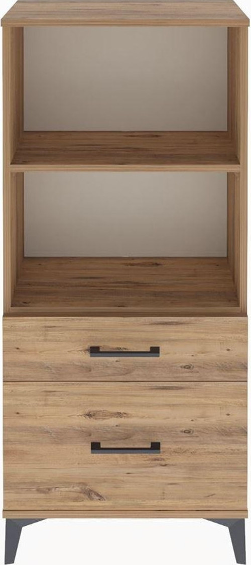 Arges Dolap 2 Raflı 2 Çekmeceli 60 x 30 x 134 cm Çam - Çam