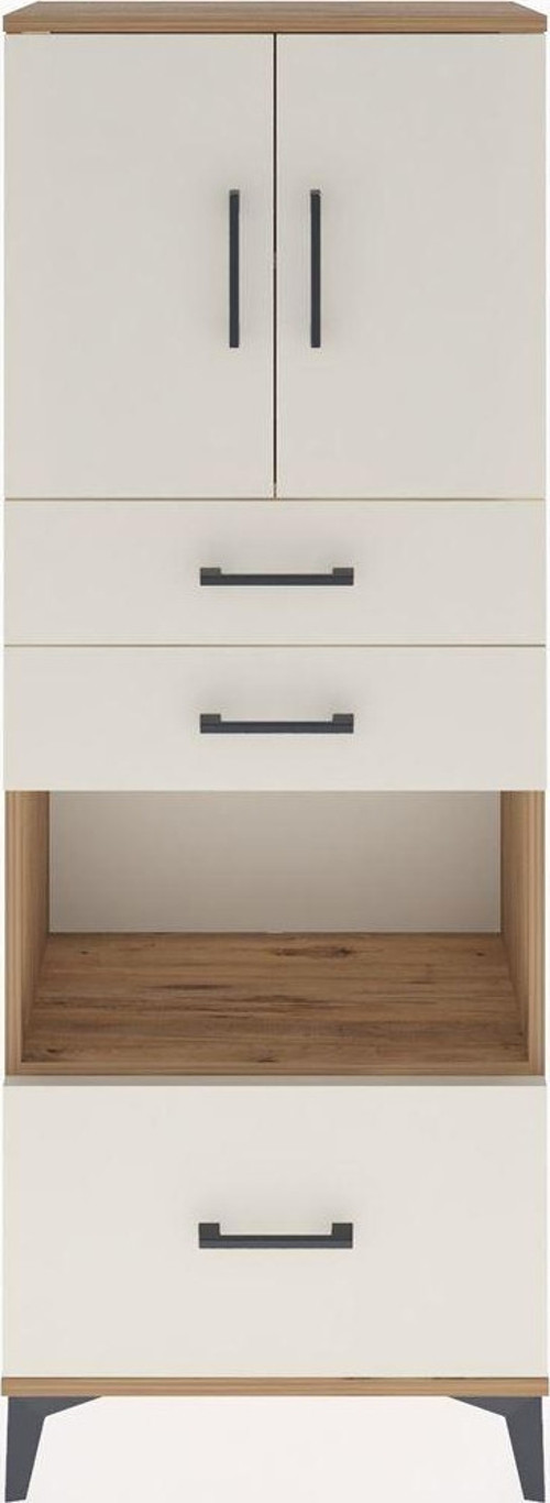 Arges Dolap 3 Raflı 3 Çekmeceli 2 Kapaklı 60 x 30 x 163 cm Çam - Aytaşı
