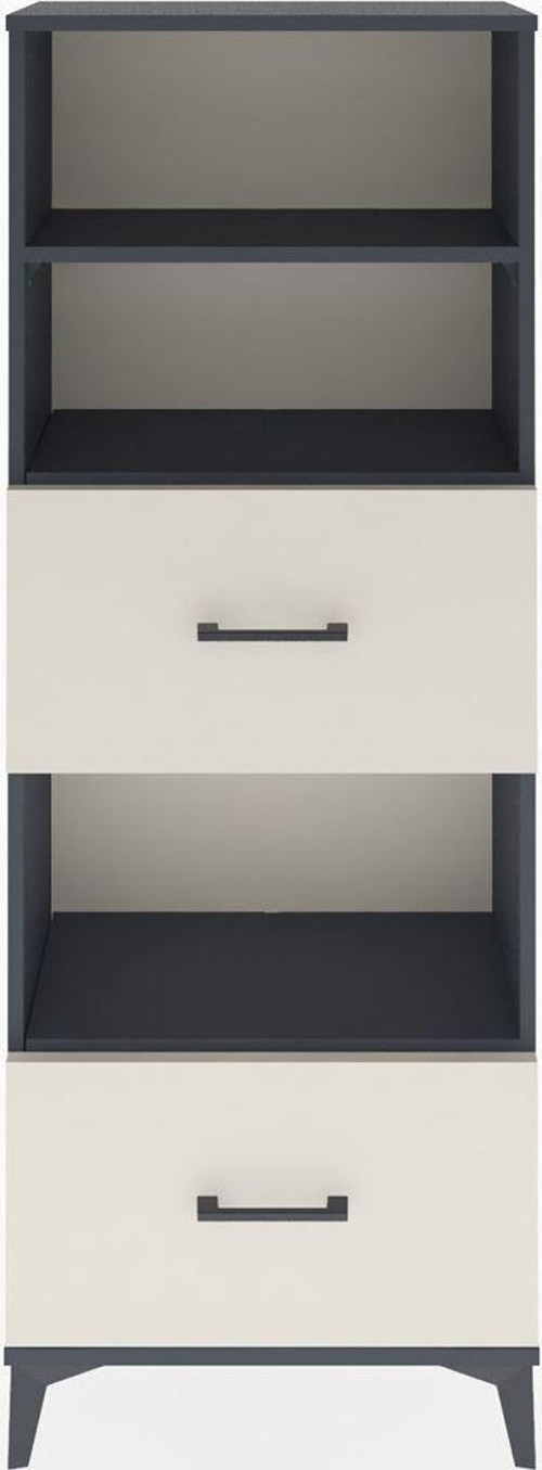 Arges Dolap 3 Raflı 2 Çekmeceli 60x30x163 Antrasit-Aytaşı