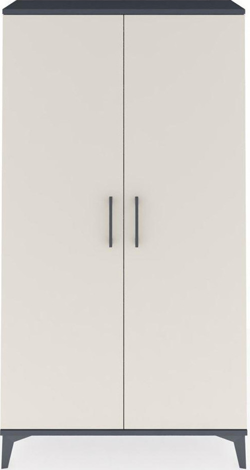 Arges Dolap 4 Raflı 2 Kapaklı 88 x 30 x 163 cm Antrasit - Aytaşı