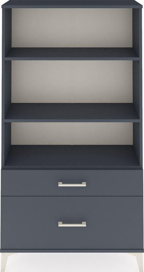 Arges Dolap 3 Raflı 2 Çekmeceli 88x30x163 Antrasit-Antrasit