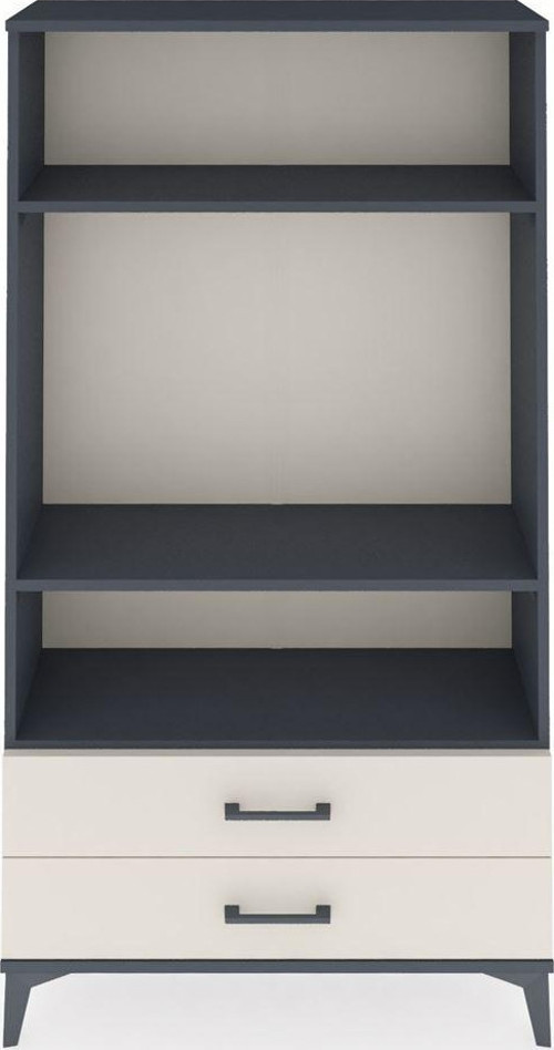 Arges Dolap 3 Raflı 2 Çekmeceli 88 x 30 x 163 cm Antrasit - Aytaşı