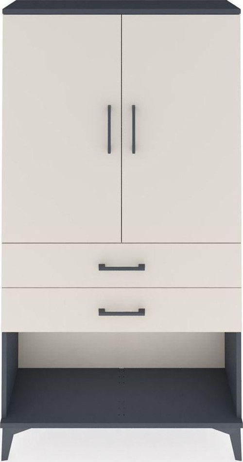 Arges Dolap 3 Raflı 2 Çekmeceli 2 Kapaklı 88 x 30 x 163 cm Antrasit - Aytaşı