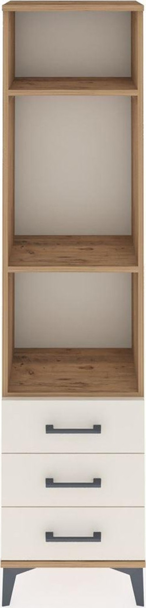 Arges Dolap 3 Raflı 3 Çekmeceli 44 x 30 x 182 cm Çam - Aytaşı