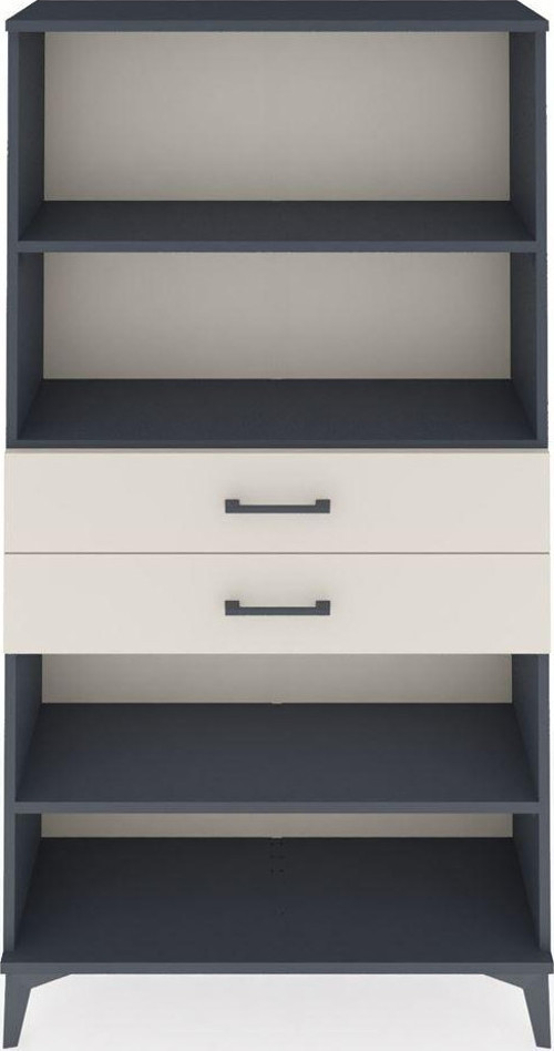 Arges Dolap 3 Raflı 2 Çekmeceli 88x30x163 Antrasit-Aytaşı