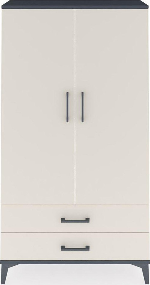 Arges Dolap 2 Raflı 2 Çekmeceli 1 Askılı 88 x 30 x 163 cm Antrasit - Aytaşı