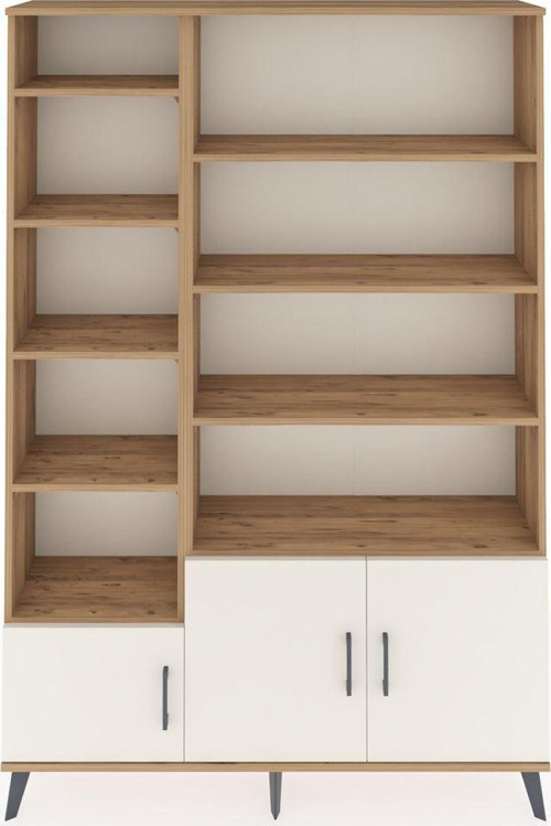 Arges Dolap 10 Raflı 3 Kapaklı 132 x 30 x 195 cm Çam - Aytaşı - Çam