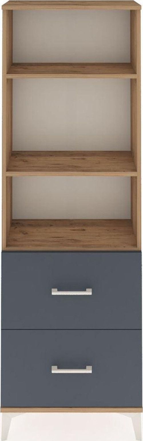 Arges Dolap 3 Raflı 2 Çekmeceli 60 x 30 x 182 cm Çam - Antrasit