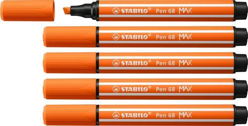 Keçe Uçlu Kalem 68 Max Açık Alev Kırmızısı 1-5 Mm Kesik Uç 768/30 (5 Li Paket)