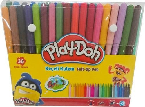 Play-Ke013 Keçeli Kalem 36 Renk Pvc 2Mm