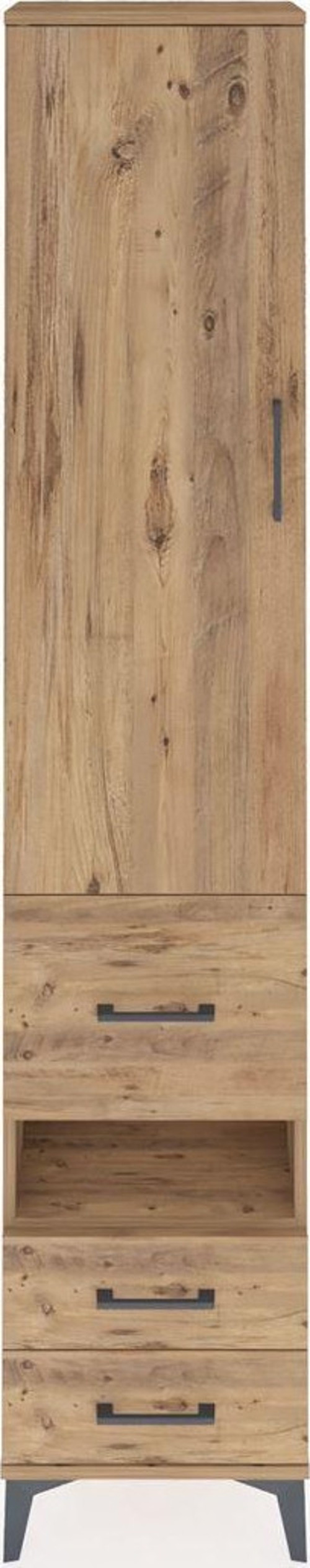 Arges Dolap 3 Raflı 3 Çekmeceli 1 Askılı 44 x 30 x 221 cm Çam - Çam