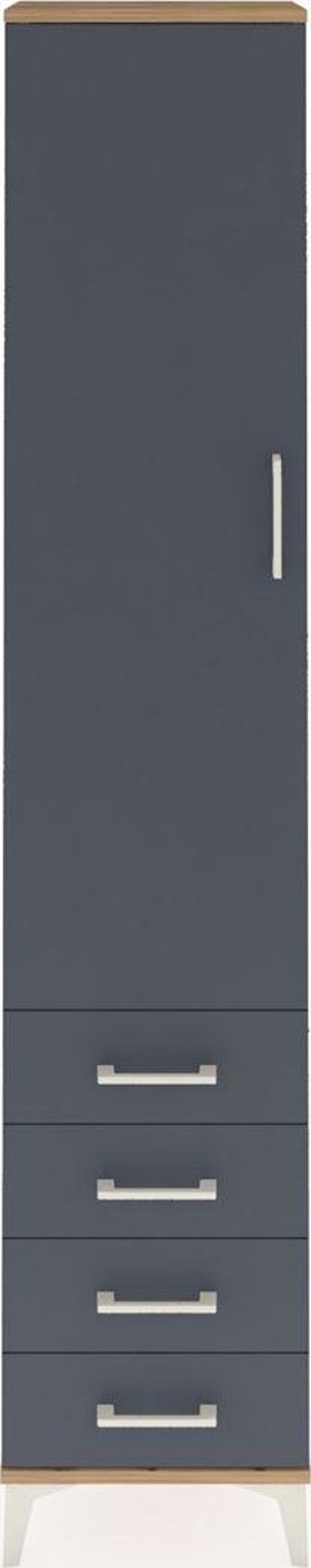 Arges Dolap 2 Raflı 4 Çekmeceli 1 Askılı 44 x 30 x 221 cm Çam - Antrasit