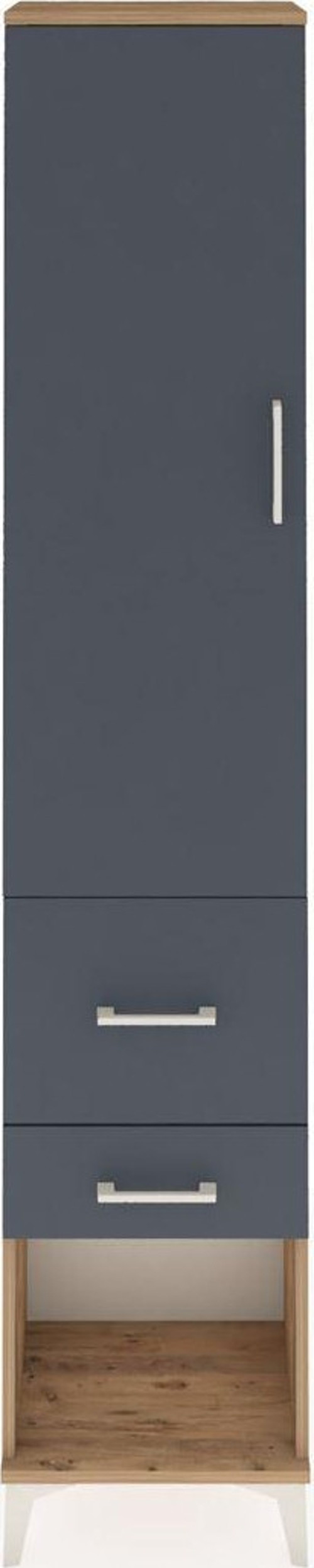 Arges Dolap 3 Raflı 2 Çekmeceli 1 Kapaklı 44 x 30 x 221 cm Çam - Antrasit