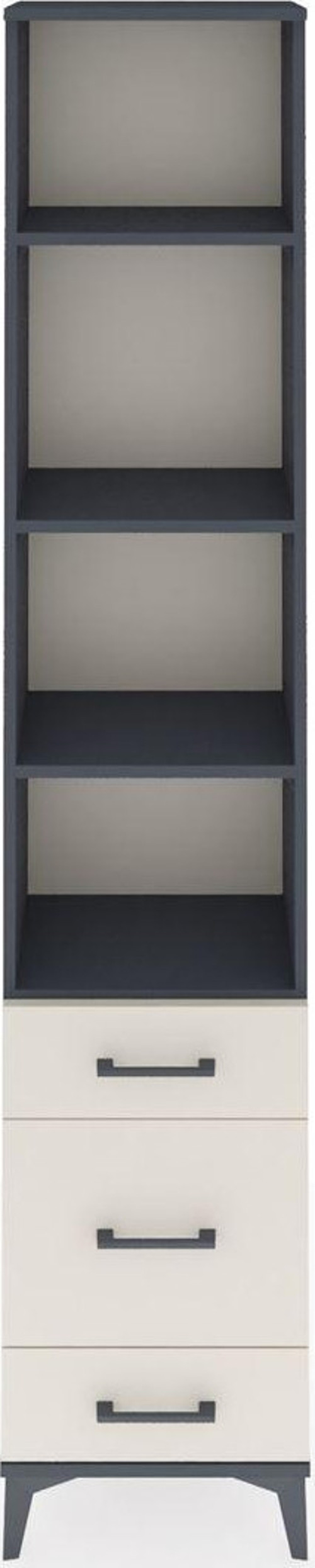 Arges Dolap 4 Raflı 3 Çekmeceli 44x30x221 Antrasit-Aytaşı