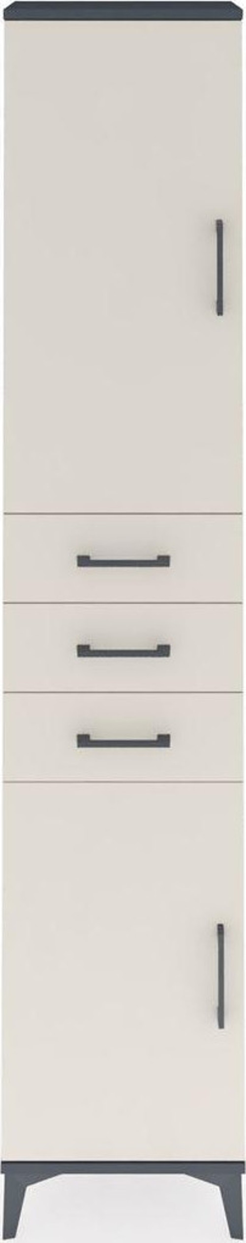 Arges Dolap 4 Raflı 3 Çekmeceli 2 Kapaklı 44 x 30 x 221 cm Antrasit - Aytaşı